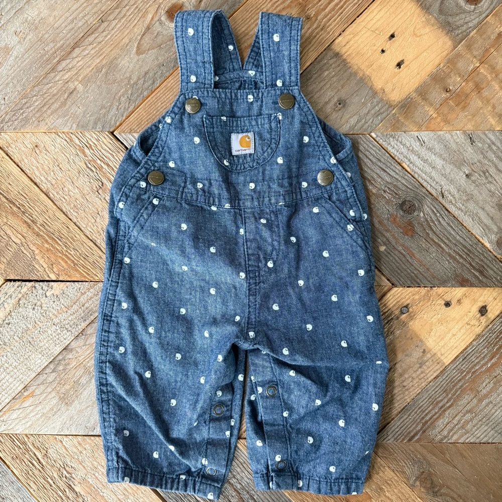 Carhartt Blue Denim Kids Overalls - like new